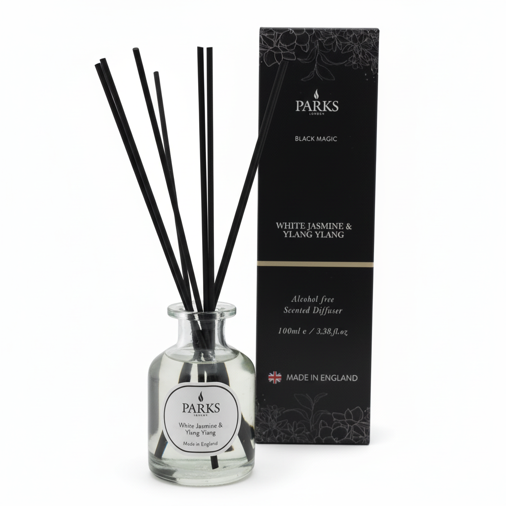 BLACK MAGIC 100ML REED DIFFUSER WHITE JASMINE & YLANG YLANG