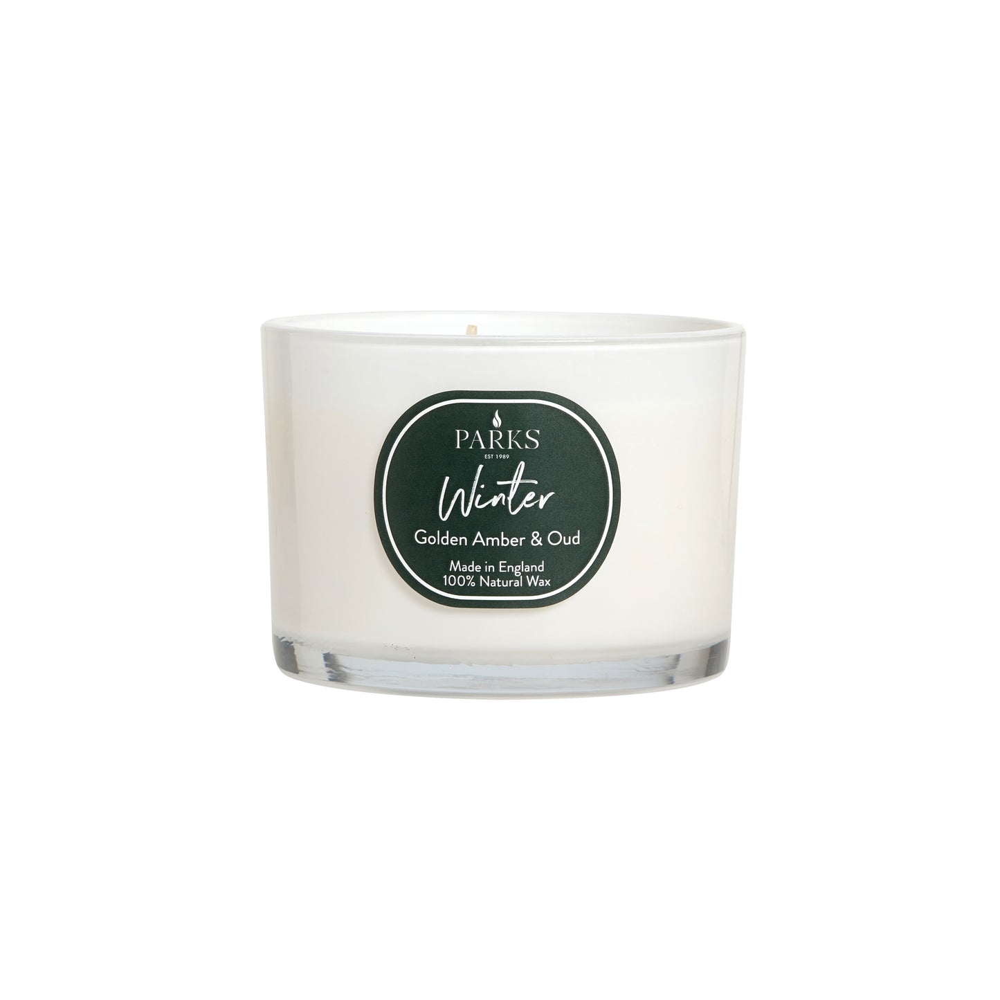 PARKS WINTER - 3 WICK CANDLE 350G GOLDEN AMBER & OUD
