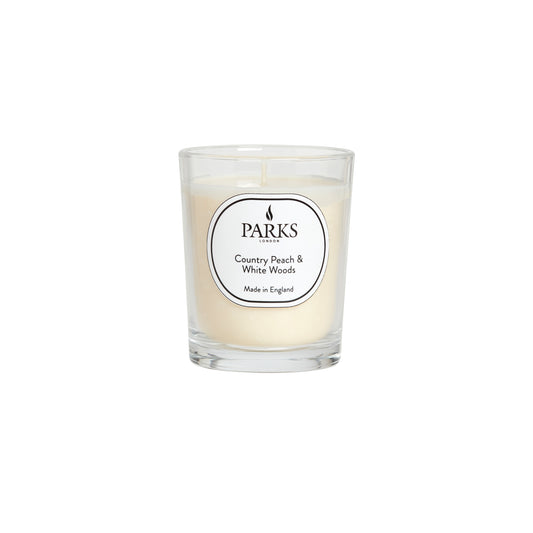 COUNTRY GARDEN 180G CANDLE COUNTRY PEACH & WHITE WOODS