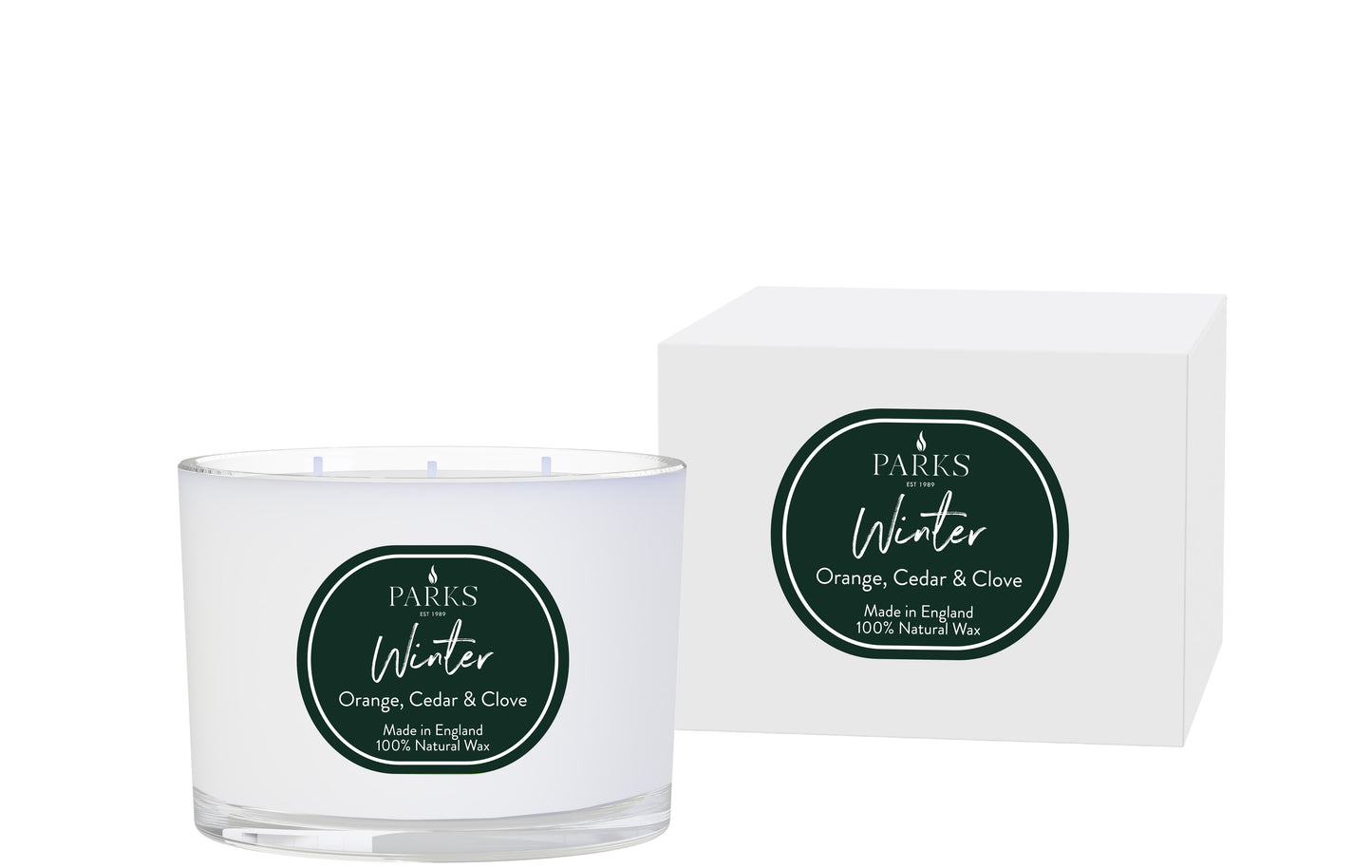 PARKS WINTER - 3 WICK CANDLE 350G ORANGE, CEDAR & CLOVE