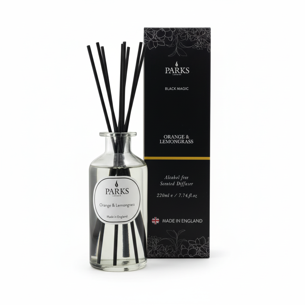 BLACK MAGIC 220ML REED DIFFUSER ORANGE & LEMONGRASS