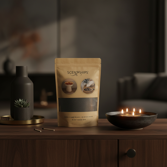 Candle wax Sand Black 500g