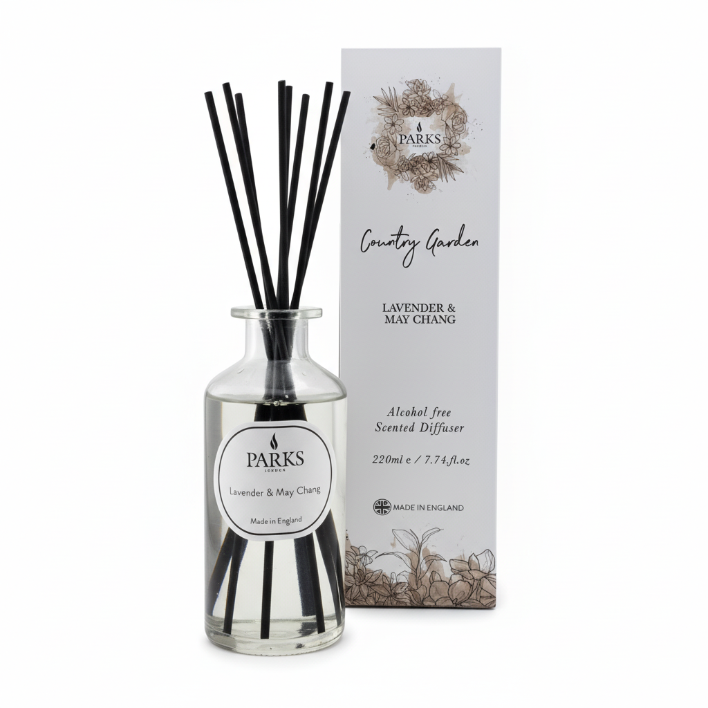 COUNTRY GARDEN 220ML REED DIFFUSER LAVENDER & MAY CHANG
