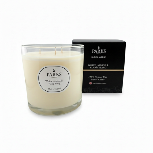 BLACK MAGIC  650G CANDLE WHITE JASMINE & YLANG YLANG