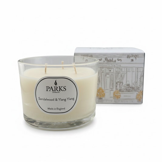 HERITAGE 350G CANDLE SANDALWOOD & YLANG YLANG