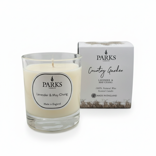 COUNTRY GARDEN 180G CANDLE LAVENDER & MAY CHANG