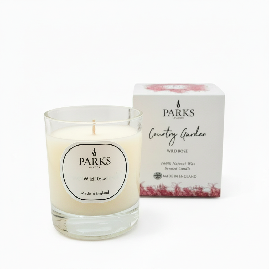 COUNTRY GARDEN 180G CANDLE WILD ROSE