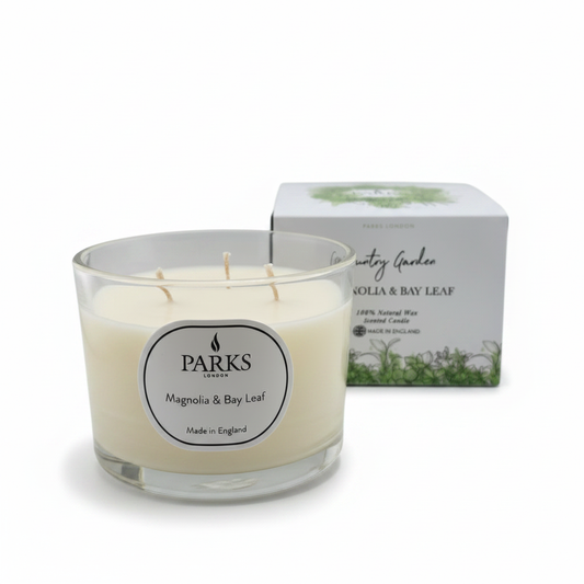 COUNTRY GARDEN 350G CANDLE MAGNOLIA & BAY LEAF
