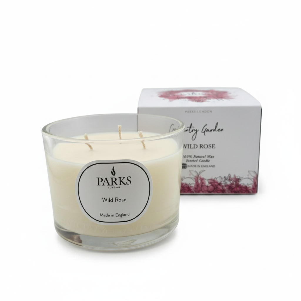 COUNTRY GARDEN 350G CANDLE WILD ROSE