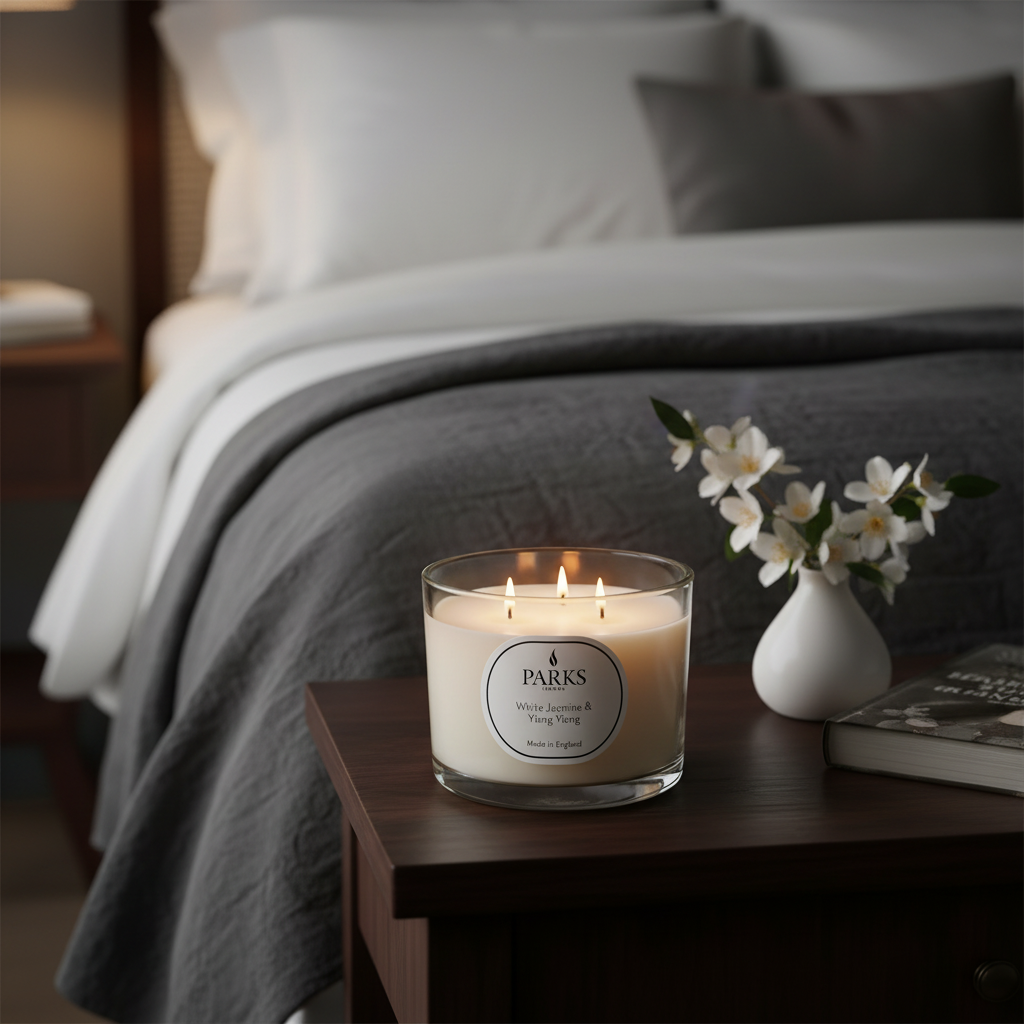 BLACK MAGIC 350G CANDLE WHITE JASMINE & YLANG YLANG
