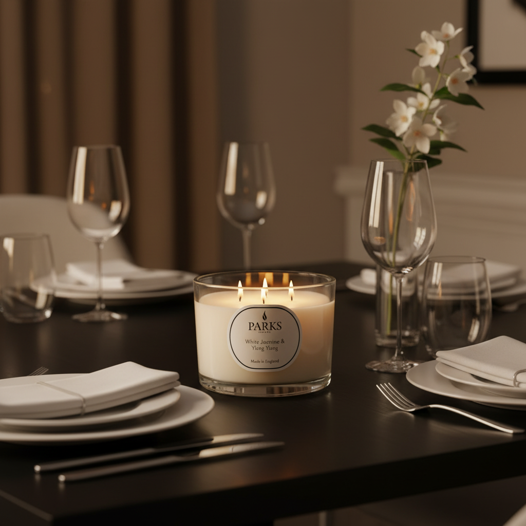 BLACK MAGIC 350G CANDLE WHITE JASMINE & YLANG YLANG