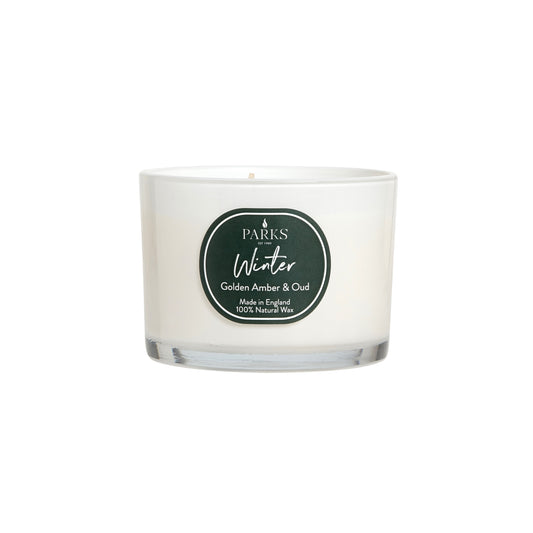 PARKS WINTER - 3 WICK CANDLE 350G GOLDEN AMBER & OUD