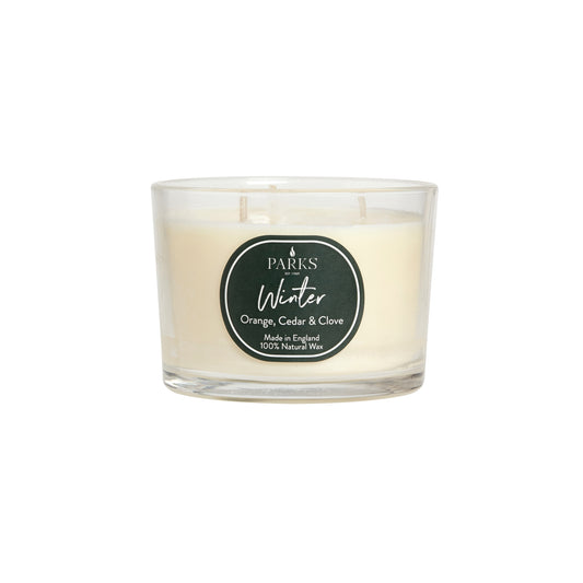 PARKS WINTER - 3 WICK CANDLE 350G ORANGE, CEDAR & CLOVE